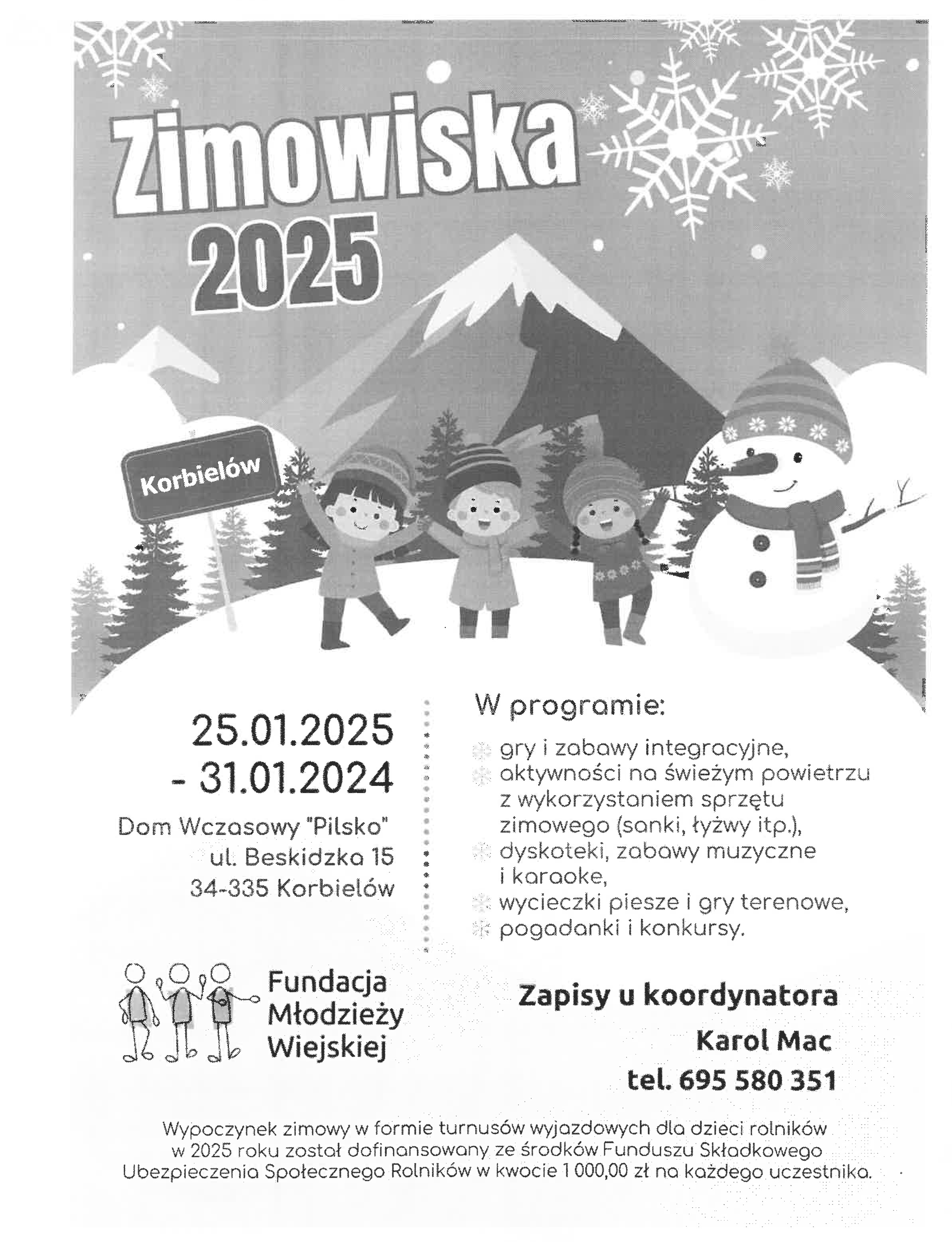 Zimowisko 2025 Plakat
