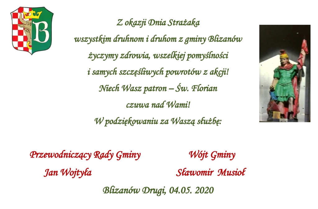 Życzenia z okazji Dnia Strażaka