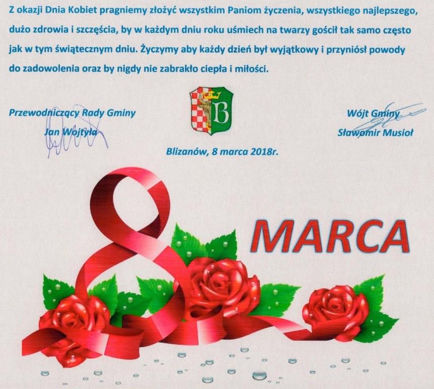 Życzenia z okazji Dnia Kobiet